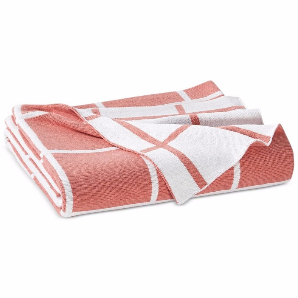 Charter Club Damask Designs Reversible Windowpane 50" x 60" Cotton Blend Throw